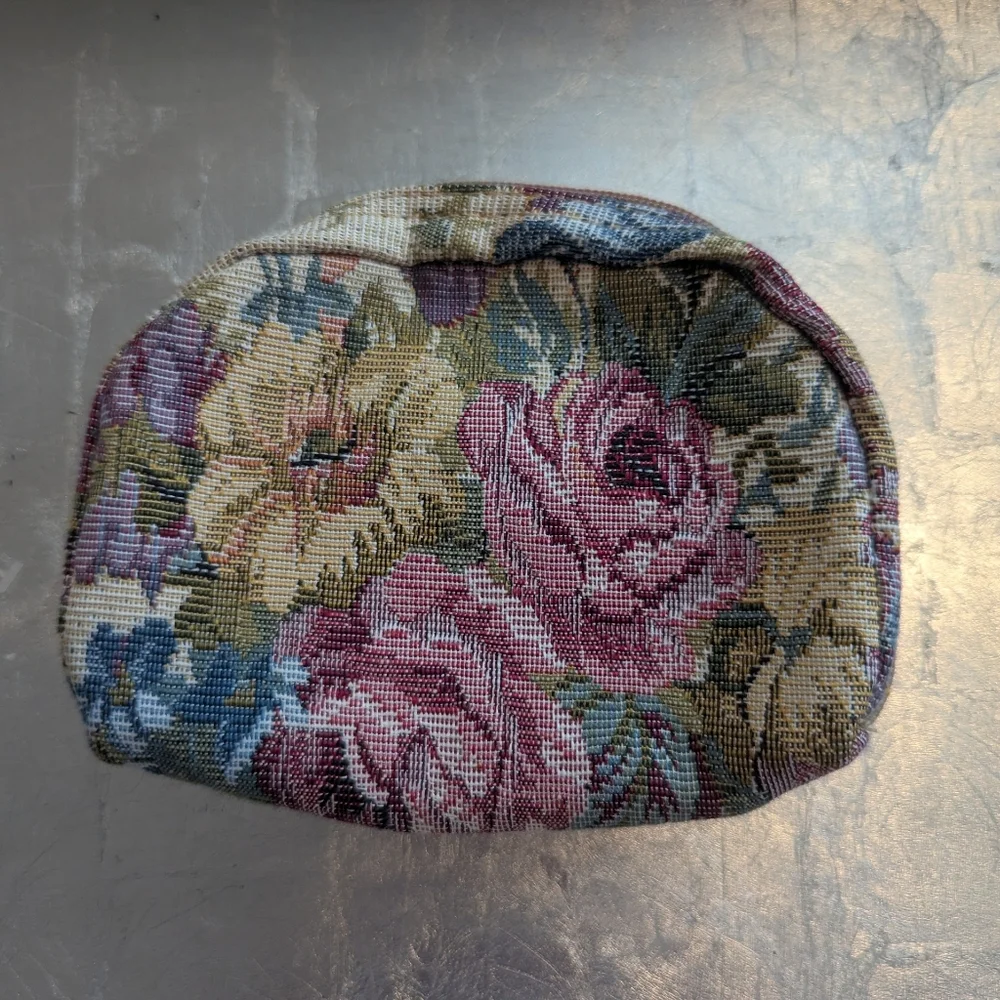 🩷 Clinique Pink, Tapestry, Cordoroy, 3 Cosmetic Zipper Bags Makeup Feminine